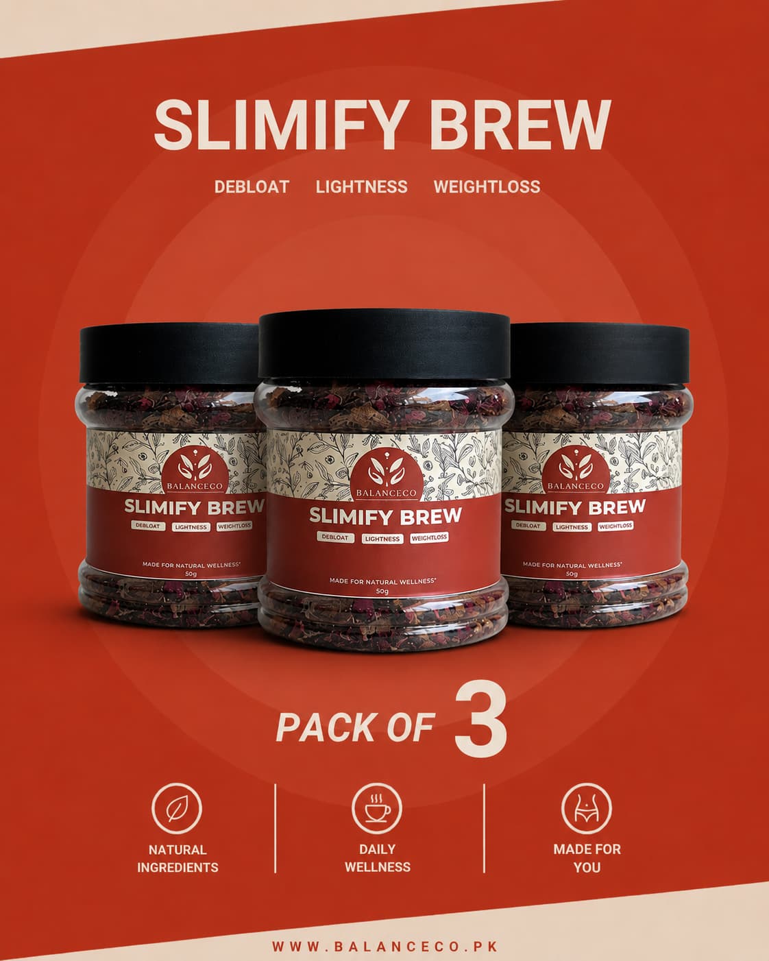 Slimify Brew - Weight Loss Tea x 3